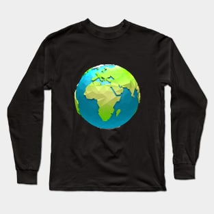 Cartoon low poly world - Europe theme 1 Long Sleeve T-Shirt